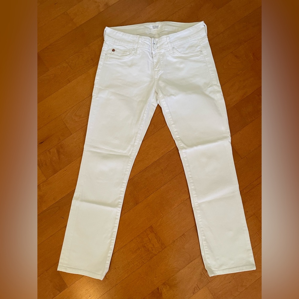 Hudson Ginny Crop Straight White Jeans - Picture 3 of 13